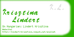 krisztina lindert business card